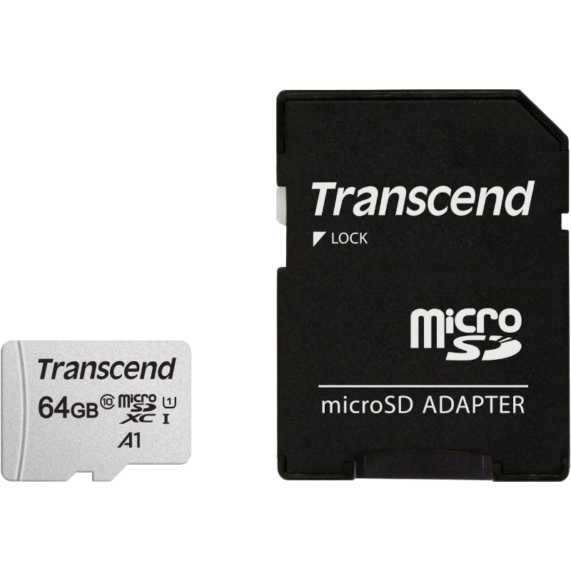 Карта пам'яті Transcend microSDHC 64GB (TS64GUSD300S-A)